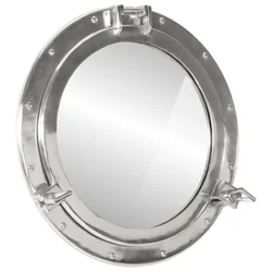 Viseće zidno ogledalo O 50 cm od aluminija i stakla
