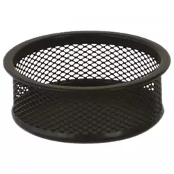 Čaša za spajalice metalna žica fi-9,5cm crna