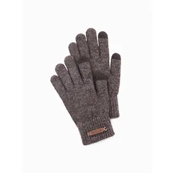 Ombre Mens elegant wool blend gloves - graphite melange