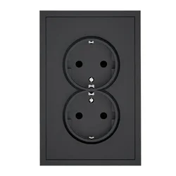 043-618 ADRIA - DVOSTRUKA SCHUKO UTIČNICA 2P+E/16A/250V/BRZI CRNA