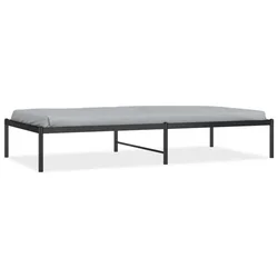 Vidaxl Kovinski posteljni okvir črn 90x190 cm