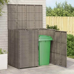 Kutija za smeće 2 pcs Siva 130 x 80 x 115 cm Polietilen