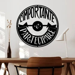 Wallity Zidna dekoracija Limportante Partecipare 1, 56 x 56 cm, Crna
