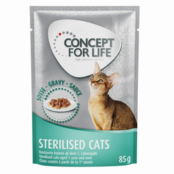 Ekonomično pakiranje: Concept for Life 24 x 85 g - Sterilised Cats u umaku