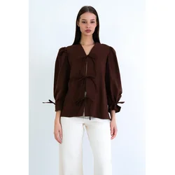 Trend Alacati Stili Ženska bluza Alc-X15169, Braon