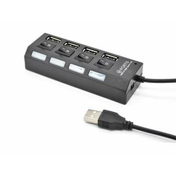 USB Hub 4in1 HUB-215/ crni