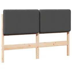 Vidaxl Tapecirano vzglavje z vzglavjem Rjava in temno siva 160 cm