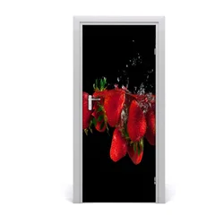 tulup.si Samolepilni tapete na vratih Jagode v vodi 85x205 cm