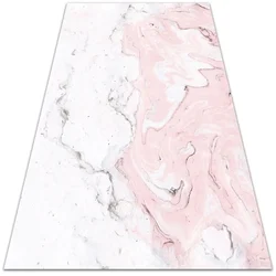Decormat Podloga za teraso Beli in roza marmor 140x210 cm