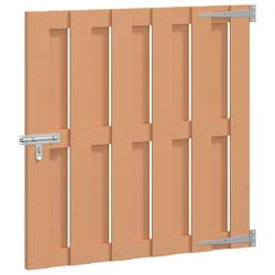 Vrtna vrata 100 x 100 cm WPC i aluminij Smeđa