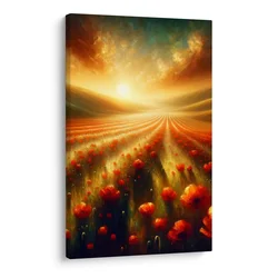 Slika maki v zahajajočem soncu - 60x90
