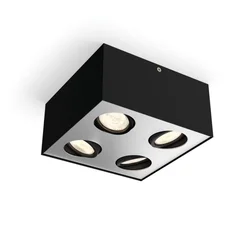 BOX LED spot svetiljka crna 4x4.5W 50494/30/P0