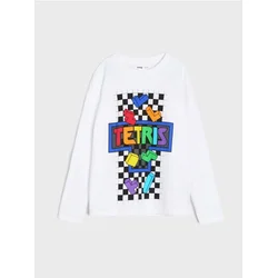 Sinsay - Majica dugih rukava Tetris - belo