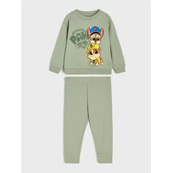 Sinsay - Pamučni komplet: dukserica i helanke PAW Patrol - čeličnozeleno