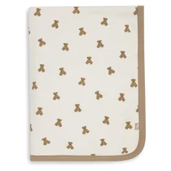 Jollein dekica celoletna dvostranska 75x100cm mini teddy bear little waffle/fluffy
