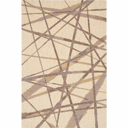 Bež volnena preproga 100x180 cm Sticks – Agnella