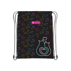 Astrabag Torba za patike za devojčice Love, 40 x 33 cm, Crna