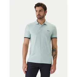 BOSS Polo majica Chip Hexa 50554561 Turkizna Regular Fit