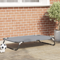 Krevet za psa Svijetlo siva 90 x 55 x 18 cm Čelik