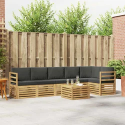 Set vanjskih sofa 7 pcs Bijela i antracit 59 x 59 x 37 cm