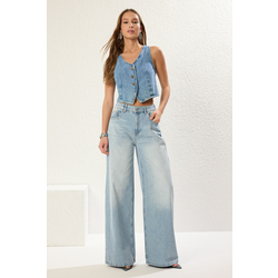 Trendyol Blue High Waist Extra Wide Leg Palazzo Jeans