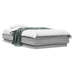Vidaxl Posteljni okvir siva sonoma 75x190 cm inženirski les