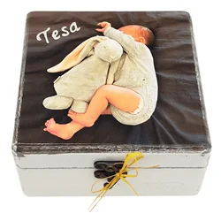 Personalizirane kutije s fotografijama – Poklon za krštenje ili rođendan - 16x16x10cm - 19110