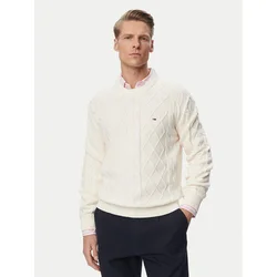 Tommy Jeans Pulover DM0DM23405 Kremna Regular Fit