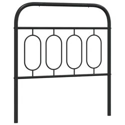 Vidaxl Kovinsko nadomestno vzglavje črno 90 cm
