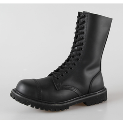 Čevlji usnje 14 očesce BRANDIT - Phantom Black - 9003/2