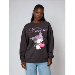 Sinsay - Dukserica crewneck Kuromi - tamno siva