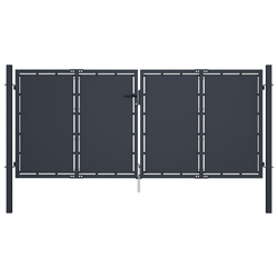 Vrtna vrata Čelik 300x125 cm Antracit