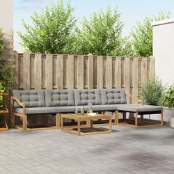 Set vanjskih sofa 6 pcs Bijela i svjetlosiva 79 x 79 x 37 cm