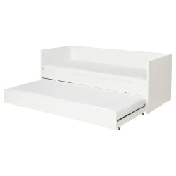 VIHALS Dnevni krev s izvlačnim lež/2 duš, bela/Afjäll tvrdo,, 80x200 cm