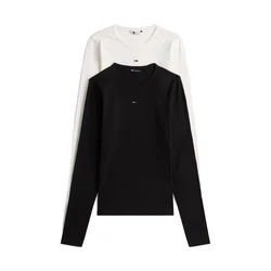 Tommy Jeans Majica Essential črna/bela