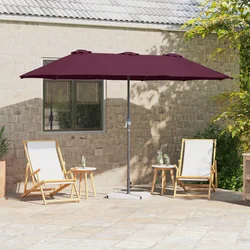 Vrtni suncobran Bordeaux Crvena 370 x 197 x 239 cm