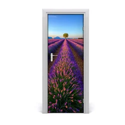 tulup.si Samolepilni tapete na vratih Polja sivke 85x205 cm