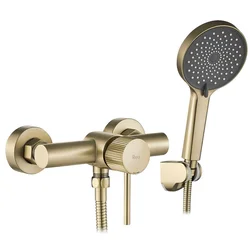 Mešalnik za prho REA Lungo Stripe BRUSH GOLD