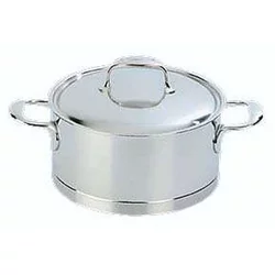 Saucepan with lid, 24 cm / 5.2 l, Atlantis range, stainless steel - De
