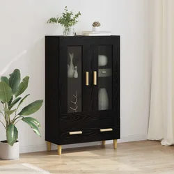 Highboard Crni hrast 70 x 31 x 115 cm Konstruirano drvo