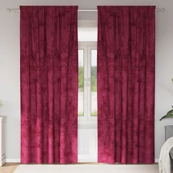 Baršunaste zavjese 2 pcs boja crnog vina 225 x 140 cm Baršun