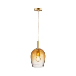 Nordlux - Luster na sajli UMA 1xE27/40W/230V prečnik 18 cm braon/dimljeno