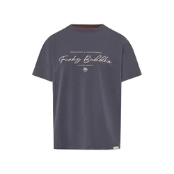 Funky Buddha Majica  bež / temno siva