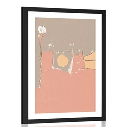 Plakat s paspartujem skrit napis - 40x60 silver