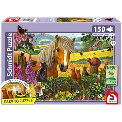 Schmidt - Puzzle Lepo srečanje v paddocku - 150 kosov