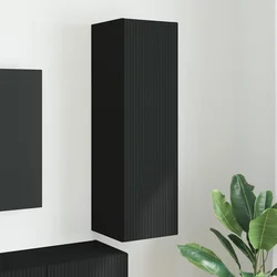 TV zidni ormar Zidne Crna 30 x 31 x 100 cm Konstruirano drvo