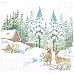 Serviete za decoupage Winter Scene - 1 kos  (serviete za)