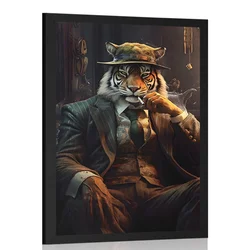 Plakat živalski gangster tiger - 40x60 black