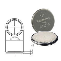 PANASONIC Litijumska baterija BR1225, 3 V, Srebrna