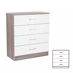 Miami kredenca s 4 predali 80x92 cm bela-jork hrast